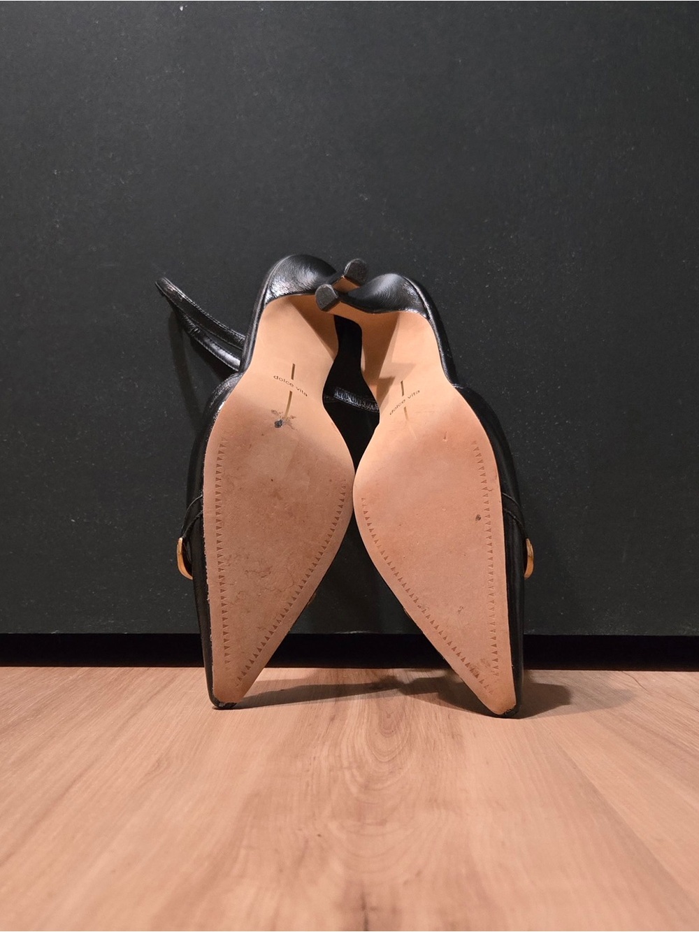 dolce vita | haylee slingback pump | pointed toe | low heel | gold | US 12 - Picture 5 of 11